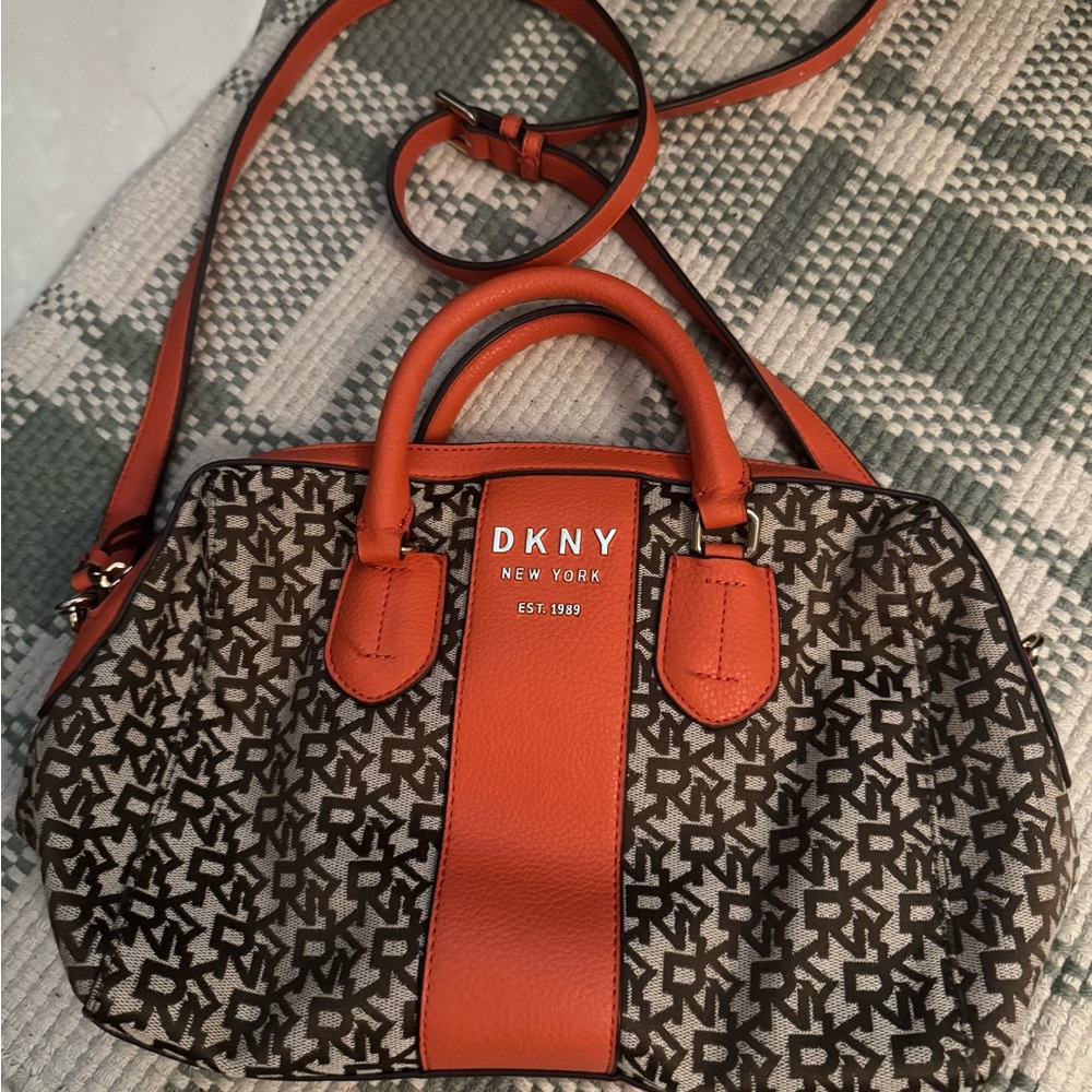 DKNY Satchel Bag - Black and Orange